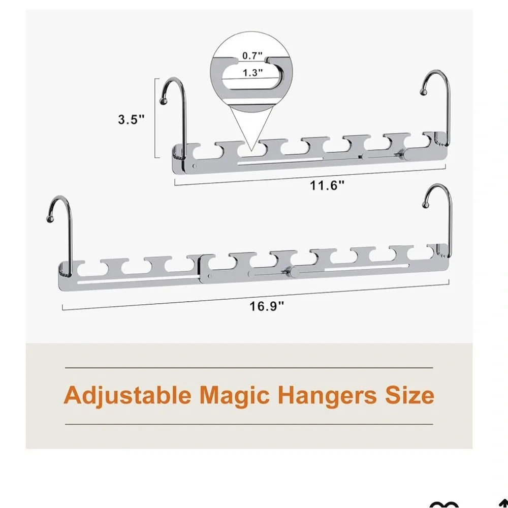 Space-Saving Adjustable “Magic Hanger”